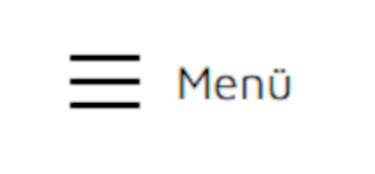 Das Menü wird durch drei horizontale Linie dargestellt.