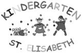 Das Logo des Kindergarten Sankt Elisabeth zeigt gezeichnete spielende Kinder.